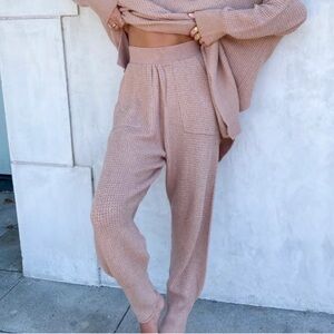 Free People Intimately C.O.Z.Y. Waffle Knit Pants